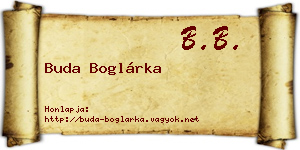 Buda Boglárka névjegykártya